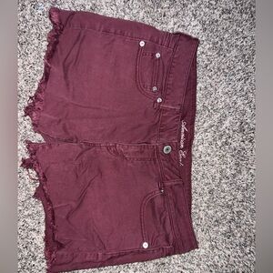 Size 14 American Eagle Maroon Jean Shorts!